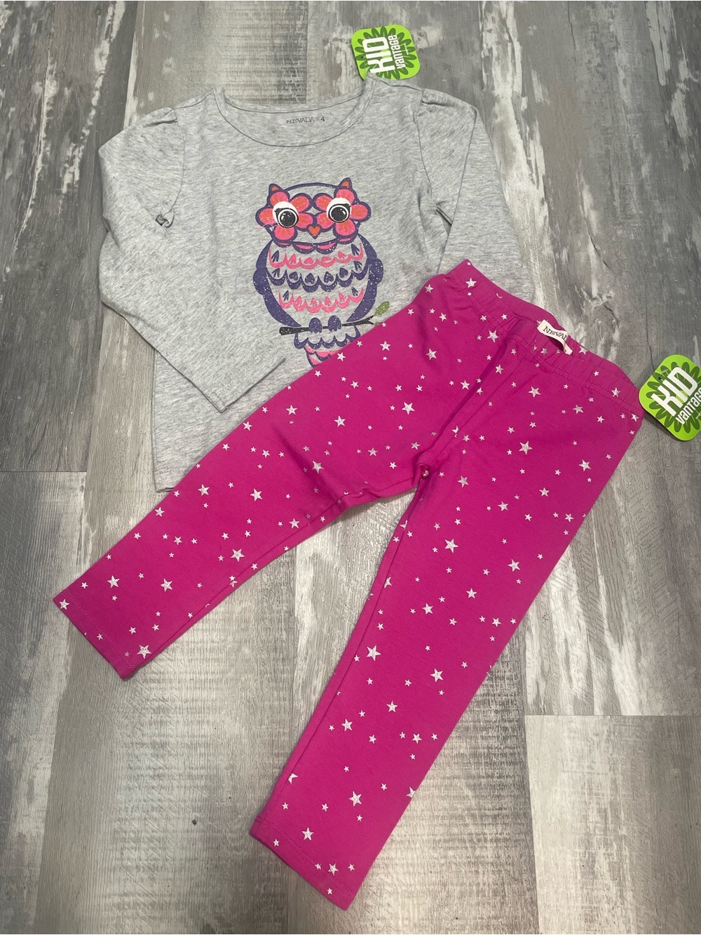 Nevada Girls Matching Pink Owl Set NWT